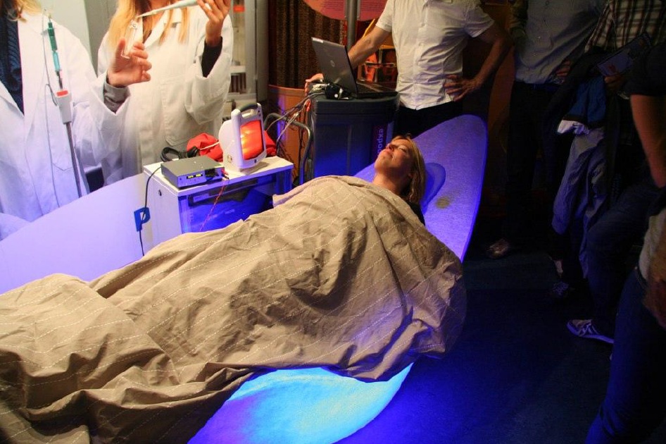 Night of the Nerds beach relaxation experience with haptics